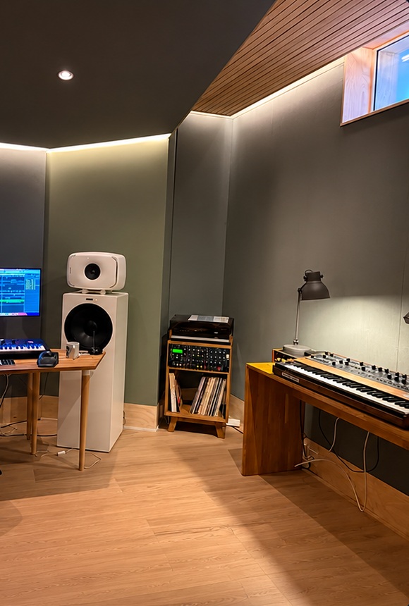 Mebel Vinyl Vibe w studiu muzycznym Joakima ze Szwecji
